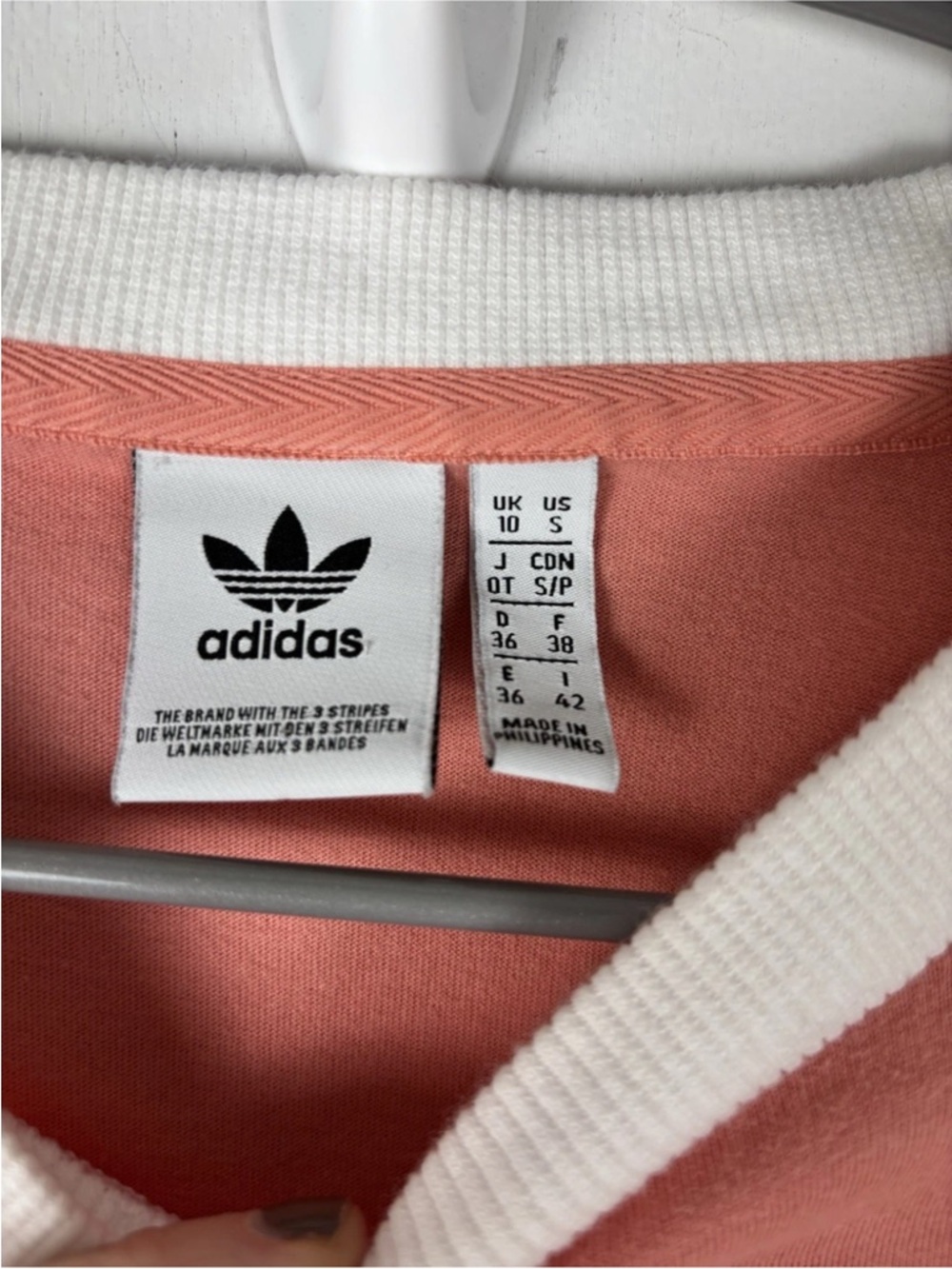 Adidas Originals Trefoil T Shirt Women’s Small Pink 3 Stripe Logo - Picture 6 of 7